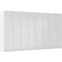 rauch Drehtürenschrank Kleiderschrank Schrank Garderobe Wäscheschrank BESTSELLER MONTCLAR (3 Ausstattungen BASIC/CLASSIC/PREMIUM (SOFT-CLOSE), Breiten 201-400 cm) Front in Glas/Hochglanz/Dekor/Grauspiegel in 5 Breiten MADE IN GERMANY
