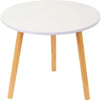 JEOBEST Beistelltisch Klein Couchtisch, Couchtisch Rund, Kaffeetisch Couchtisch, Kleiner Tisch für kleine Räume, 50 x 50 x 40cm