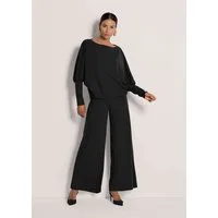 MADELEINE Langarmshirt Lockeres Longsleeve mit Fledermausärmeln Elegantes Shirt mit U-Boot-Ausschnitt mit Elasthan-Anteil