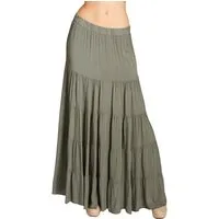 Caspar Faltenrock RO020 langer eleganter Damen Maxi Sommer Rock Maxirock - bodenlang bei ca. 157 cm Körpergröße