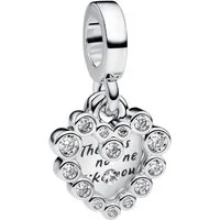 Pandora Charm Herz 793765C01, Herz, Zirkonia, Sterling Silber, Liebe