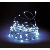 Spetebo Lichterkette LED Draht Lichterkette kalt weiß - 205 cm / 40 LED, 40-flammig