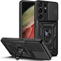 betterfon Smartphone-Hülle für Samsung Galaxy S23 Ultra Panzerhülle mit Kameraschutz Schwarz