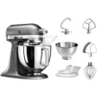 KitchenAid Küchenmaschine 5KSM175PSEMS MEDALLION-SILBER, 300 W, 4,8 l Schüssel, mit Zubehör im Wert von ca. 112,-€ UVP