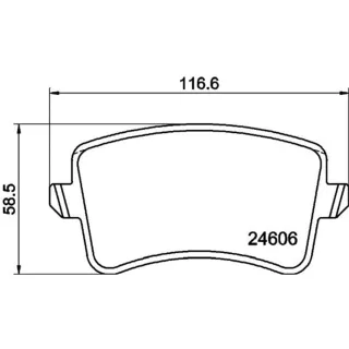 Hella Bremsbel?ge hinten Audi A4 A5 Q5 8DB355025-391