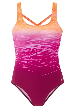 LASCANA - LASCANA Badeanzug orange-berry - Gr. - 38D