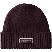 Calvin Klein Beanie PATCH CHUNKY RIB COTTON BEANIE Regular fit mit aufgenähtem Markenlogo