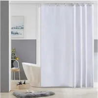 LuxusKollektion Duschvorhang Duschvorhang 180x180 Wasserdicht H180 x B180 cm (1er Pack) Weiß