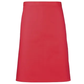 Premier Ladies/Womens Mid-Length Apron (2er-Pack) (Erdbeerrot)