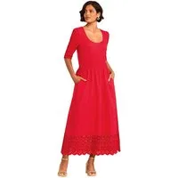 Love & Roses Midikleid Love & Roses 2-in-1-Midikleid mit Struktur (1-tlg)