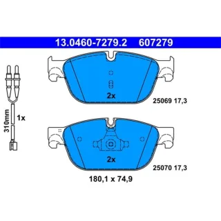 ATE Bremsbel?ge vorne Citroen DS Peugeot 508 I SW