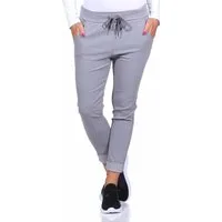 OriginalYou Schlupfhose Damen Freizeithose mit Stretch Schlupfhose Knitterlook Chino Pants in Größe 36-48 erhältlich, moderner Knitterlook, elastischer Bund