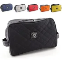 Haryali London Kulturbeutel Reiseset Kosmetiktasche wasserabweisend Essential Bag für Unisex (1-tlg., Reißverschluss und Magnetverschluss), Aus Rindsleder und Canvas für einen edlen Look