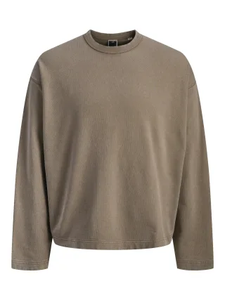 JACK&JONES - JCOATHLETICO GRAPHIC WASH SWEAT CN JNR desert taupe - Gr. - 176
