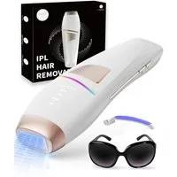 pedete IPL-Haarentferner Laser Haarentfernung,Haarentfernungsgerät,IPL Geräte Haarentfernung, 999,999 Lichtimpulse Lichtimpulse, HR/SC/HR+ 3-in-1-Funktion mit 9 Energiestufen, für Lippenhaare, Gesicht, Achsel, Bikinizone und Körper-Aufgerüstet