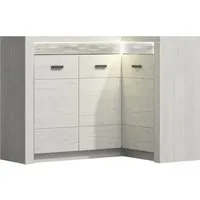 MIRJAN24 Kommode Indianapolis I15 K (3-Drehtüren), Metall Griffe