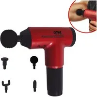 Gymform® Massagepistole Percussion Massager, 5-tlg., 4 Massageköpfe, 6 Geschwindigkeiten, sehr leise