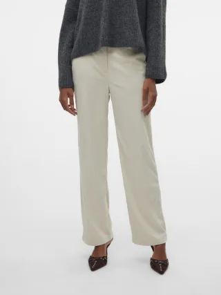 VERO MODA - VMNORA MW STRAIGHT CORDUROY PANTS Birch - Gr. - 32