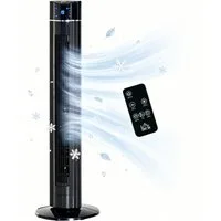 Rolipo Turmventilator 2-in-1Turm-Luftkühler & Ionisator Luftreiniger Leiser Säulenventilator, 60° oszillierend, 8h-Timer, LED-Anzeige, 3 Modi