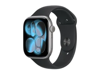 Apple Watch Series 11 (GPS + Cellular) 46mm Aluminium space grau mit Sportarmband M/L schwarz | mfca4zr/a |