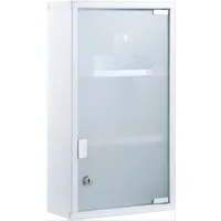Zedelmaier Medizinschrank Abschließbarer Medizinschrank aus Edelstahl,Medikamentenschrank (YX3001) Magnetverschluss, Kindersicher, abschließbar mit 2 Enden
