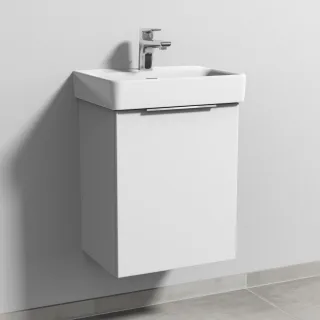 Sanipa 3way Waschtischunterbau zu Laufen Pro S Waschtisch mit 1 Tür, Weiß-Soft UM78443