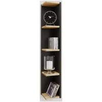 VCM Standregal Bücherregal Honsa H. 97 x B. 15 x T. 17 cm, Holzregal stehend, CD DVD Aufbewahrung
