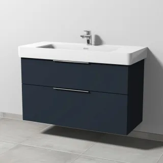 Sanipa 3way Waschtischunterbau zu Laufen Pro S Waschtisch mit 2 Auszügen, Marine-Matt UP7701R