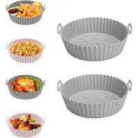 FOUORTUNATE-BEE Silikonform 2 Stück Air Fryer Silikon Backblech Wiederverwendbarer