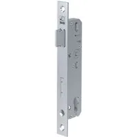 BASI Rohrrahmenschloss Einsteckschloss mit drehbarer Falle, Dornmaß 40 mm, Packung, PZ-Lochung, Dornmaß 30 mm, Stulp 16 mm aus Edelstahl, DIN R/L