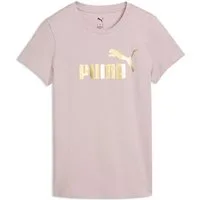 PUMA T-Shirt ESS NO 1 LOGO METALLIC TEE Kurzarm, mit Rundhalsausschnitt