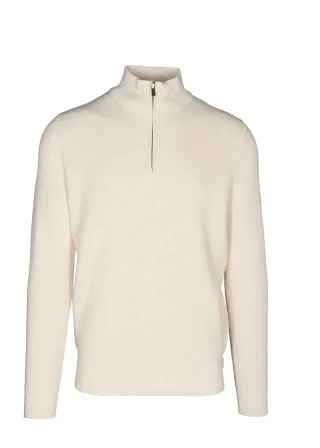 BASEFIELD - Zip Troyer Pullover cotton mel. - Gr. - XXL