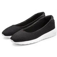 LASCANA Freizeitschuh, Slipper, Halbschuh, Slip-On-Sneaker, Ballerina zum Reinschlüpfen, leichte Mesh-Optik VEGAN