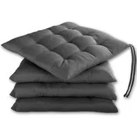 Gräfenstayn Stuhlkissen Sitzkissen 40x40cm Haltebänder Indoor Outdoor, robustes Sitzkissen für Indoor & Outdoor, mit Haltebändern