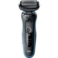 Braun Elektrorasierer 51-M1000s 51-M1000s Folienrasierer Schwarz/Blau, abwaschbar