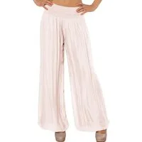 Caspar Palazzohose KHS010 elegante Damen Hose mit Seidenanteil Mit blickdichter Innenhose & hohem, figurfreundlichem Stretch Bund