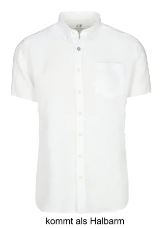 COMMANDER Finest Clothing - Hemd, 1/2 Arm clean white - Gr. - L
