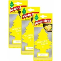 Wunder-Baum Luftreiniger 3er Duftbäumchen Zitrone Wunderbaum 3 Set Lufterfrischer