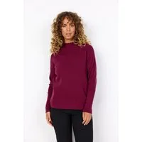soyaconcept Stehkragenpullover SC-KANITA 4 aus Viskosemischung, mit Strick- und Rippstrickstruktur