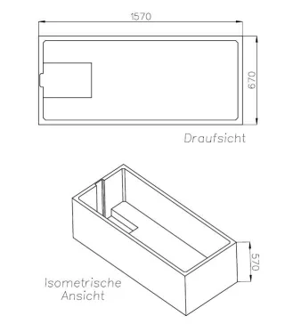 Neuesbad Wannenträger für Laufen Lua 160x70 SW 80443