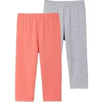 vertbaudet Leggings Mädchen 3/4-Leggings BASIC 2er-Pack, 3/4, Dehnbund