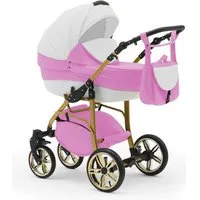 BabyMerc Kombi-Kinderwagen Neo Gold 2 in 1 inkl. Sportsitz und umfangreichen Zubehör in 22 Farben