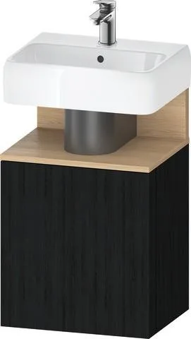 Duravit Qatego Waschtischunterbau wandhängend Eiche Schwarz Matt 440x350x645 mm - QA4076R30160000 QA4076R30160000