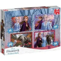 Disney Frozen Puzzle 4 in 1 Kinder Puzzle Box Disney Frozen II Eiskönigin Jumbo, 36 Puzzleteile