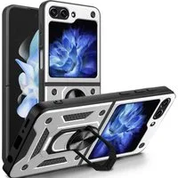 betterfon Handyhülle Panzer Hülle für Samsung Galaxy Z Flip 7 FE / Galaxy Z Flip 6, Outdoorhülle mit Ringhalter Smartstand Kameraschutz