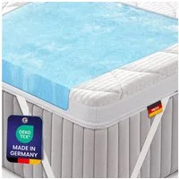 Meos, Topper Gel-Schaum Topper in 180 x 200 cm für Matratzen und Boxspringbetten, 6 cm hoch, Gel-Schaum, 180x200 cm, Gelschaum Topper Made in Germany, druckentlastend