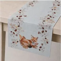texpot Tischdecke Tischläufer Druck Fuchs Herbst (1-tlg)