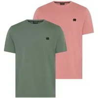Bruno Banani T-Shirt Doppelpack (Set, 2-tlg) Komfortable modern Basic-Shirts im praktischen 2er-Pack