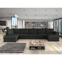 MIRJAN24 Wohnlandschaft Wilma Large, mit zwei Bettkasten und Schlaffunktion, U-Form, 7 Kissen im Set mit Reißverschluss