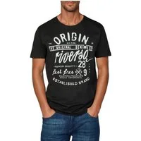 riverso T-Shirt Herren Printshirt RIVLeon Regular Fit (1-tlg) Kurzarm Tee Shirt mit Rundhalsausschnitt aus 100% Baumwolle